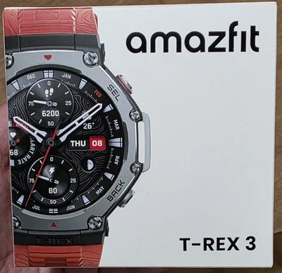 Amazfit T-Rex 3 - 48,5 mm Reloj Inteligente Fitness con Control por Voz (Lava) ¡NUEVO! Foto 1 de 4