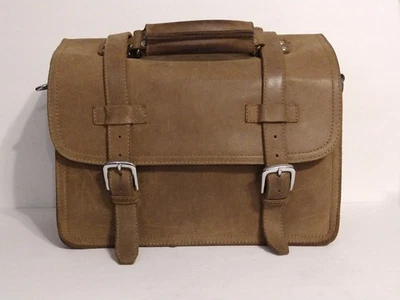 Vagabond Traveler Full Grain Leather Briefcase, 3-Compartment Bag, Laptop, Brown - Image 1 of 4