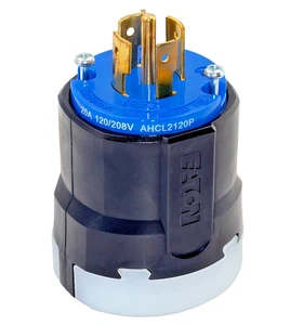 Eaton AHCL2120P Industrial Locking Plug NEMA L21-20P 20A 120/208V 4-Pole 5-Wire - Picture 1 of 5