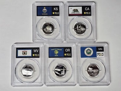 2005 S Silver State Quarter Set PCGS PR69DCAM  - Image 1 of 4