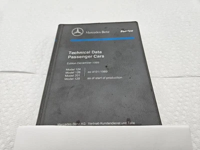 1989 Mercedes Benz Technical Data Passenger Cars Handbook Manual Service Bk - Rd - Image 1 of 4
