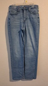 Nine West Blue High Rise Slim Straight Leg Denim Jeans Cotton Girl's Size 8 - Picture 1 of 12