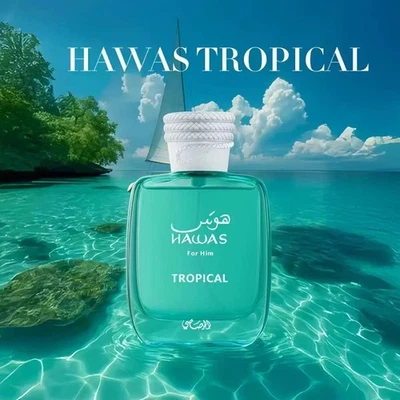 Rasi Hawas Tropical eau de toilette spray para hombre, 3,4 oz Foto 1 de 4