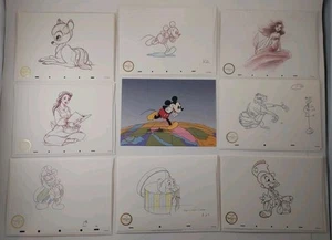 Lot Disney Collectors Society Fine Art Print Bambi Belle Mickey Ariel Timon Lady - Imagen 1 de 11