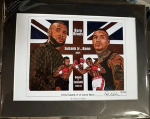 Chris Eubank Jr vs Conor Benn Limited Edition Art Print By Killian Art - Picture 1 of 7