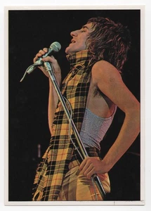 Rod Stewart Card Panini Pop Stars Sticker 1975 Mini-Poster Vintage Rock #29 - Picture 1 of 2