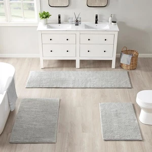 Beautyrest 24''x72'' Plume Feather Touch Reversible Bath Rug Gray - Picture 1 of 1