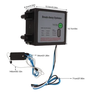 {Trailer Brakes Breakaway Kit 12V LED Test Break Away System For Vehicle - Picture 1 of 12