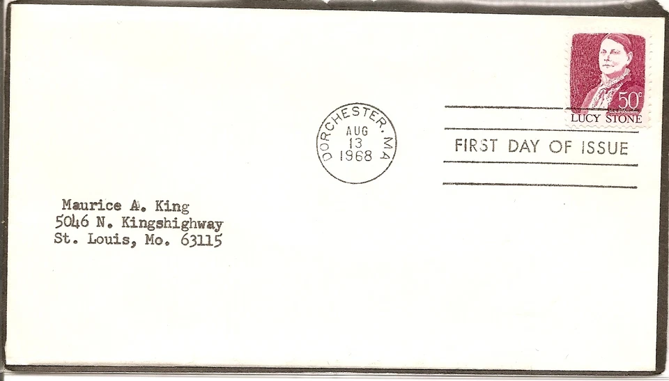 US SC # 1293 Lucy Stone FDC. Uncacheted. - Image 1 of 1