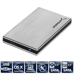 Sabrent Ultra Slim 2.5" SATA to USB 3.0 Aluminum Screwless HDD Enclosure EC-SS25 - Picture 1 of 8