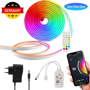 Neon LED Strip Streifen RGB Flex Schlauch diffus Lichtband Dimmbar Wifi APP 12V - Bild 1 von 19