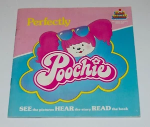 Vintage Perfectly Poochie Pink & White Dog Read Along Story Book w/ Record J1 - Picture 1 of 3