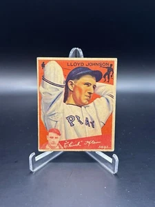 1934 Goudey Lloyd Johnson #86 Sehr guter Zustand Pittsburgh Piraten kostenloser Versand - Bild 1 von 2