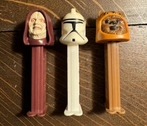 VTG 1999-2004 Star Wars Pez Despenser Lot Emperor Palpatine, Ewok, Clone Trooper - Picture 1 of 5