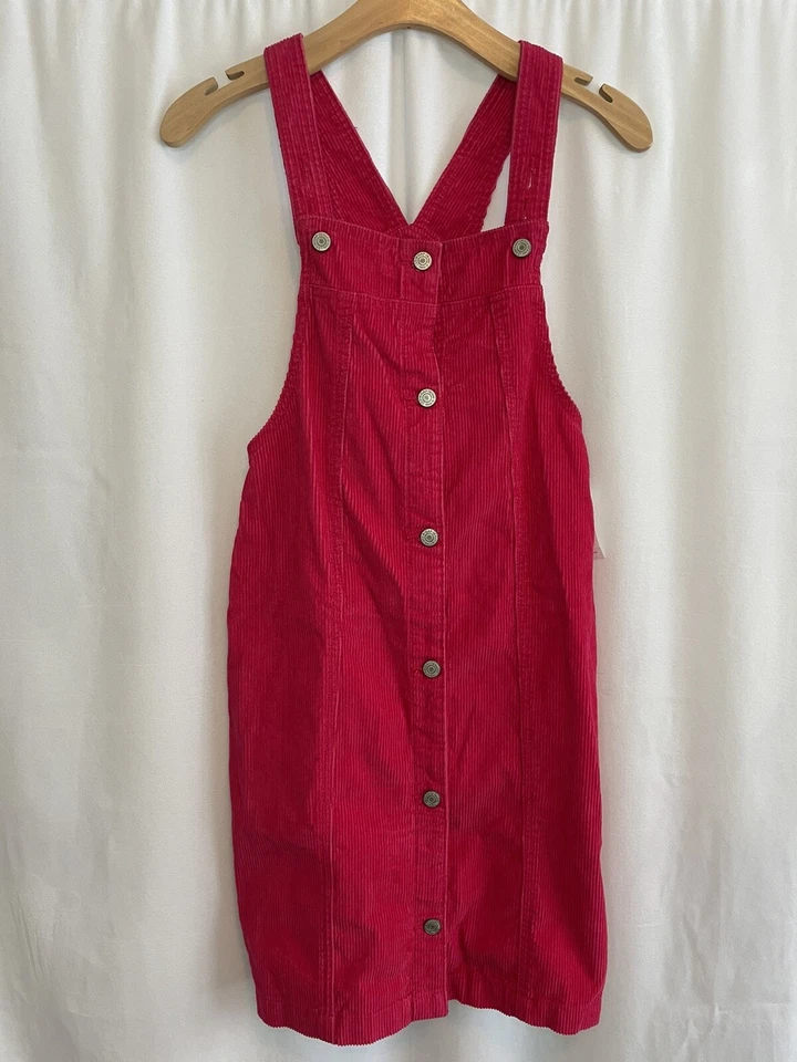 Nuevo con etiquetas Vestido Jersey Gap Denim Niñas Talla XXL Jelly Bean Rosa Pana Botón Delantero  Foto 1 de 4