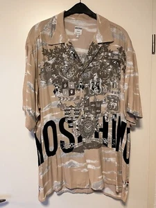MOSCHINO Herren Hemd Shirt Gr. L mit Muster & Logo Kurzarm - Bild 1 von 3
