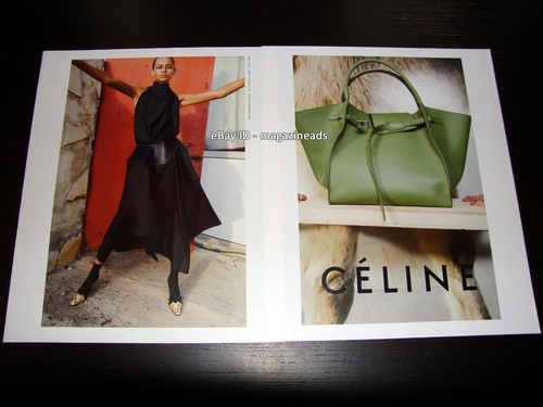 CELINE ANNUNCIO STAMPA 4 pagine primavera 2018 KAROLIN WOLTER Binx Walton JUERGEN TELLER