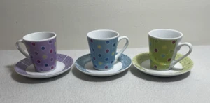 Miniatur 3 Tassen & Untertassen Tupfenmuster Create by Just Mugs - Bild 1 von 24