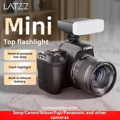 LATZZ QU-12 Mini On-Camera Flash Speedlite For Canon Nikon Sony Fujifilm Olympus - Image 1 of 4
