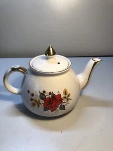 Vintage Gibsons Staffordshire England Teapot Tea Pot Floral with Gold Accents - Picture 1 of 6