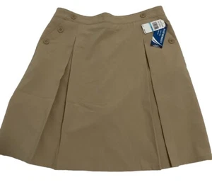 Nautica Girls Size' School Uniform Skirt with Undershorts, Khaki 20.5 Plus NWT - Picture 1 of 4
