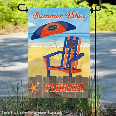 Florida Gators Summer Season Vibes Garden Flag and Yard Banner Cover