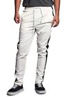Victorious Men's Slim Fit Striped Sports Workout Techno Track Pants TR522-S1F