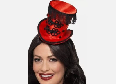 Adults Ringmaster Top Hat Mini Circus Carnival Burlesque Showman Fancy Dress Out - image 1 of 2