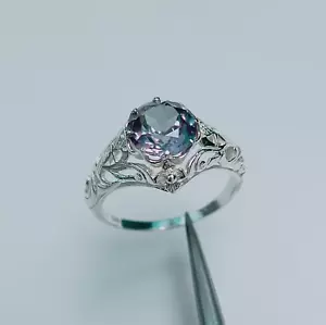 Alexandrit 925 Sterlingsilber Ring Natürlich Farbwechsel Alexandrit Ring - Bild 1 von 6