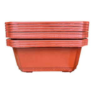 33cm Classic Design Plastic Orange Bonsai Pot With Artwork - Bild 1 von 10