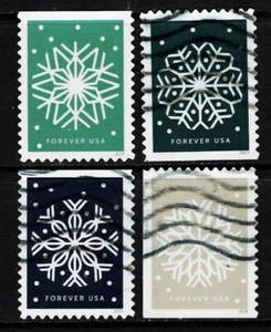 OFF paper #5948-51 Winter Whimsy (used set of 4) Forever 2024 – f415 - Picture 1 of 1