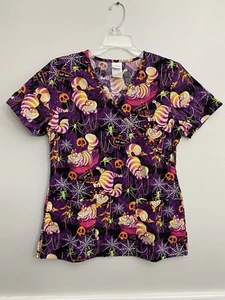 Cheshire Cat Halloween Scrub Top - Picture 1 of 3