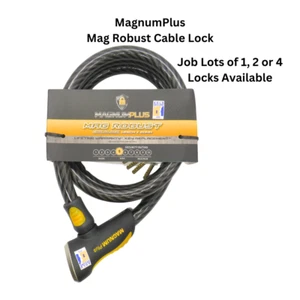 MagnumPlus Coil Cable Lock Mag Robust Bike/Motorbike Sold Secure 185cm x 2cm - Picture 1 of 4
