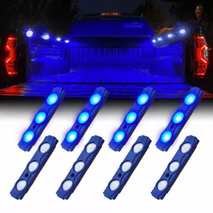 Xprite 8 Pods Camiones Cama Rock Lights Azul Underglow LED Kit Neon Light Strips - Imagen 1 de 8