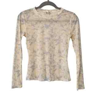 Free People Intimately Women's Sheer Floral Last Layer Long Sleeve - Purple, S