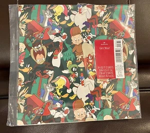 Hallmark Looney Tunes 1994 papel de envoltura regalo de Navidad 2 hojas 20""x30"" nuevo de lote antiguo - Imagen 1 de 4