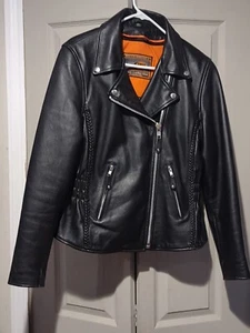 Women's First Classic Leather Jacket NICE Take A L@@k - Picture 1 of 17