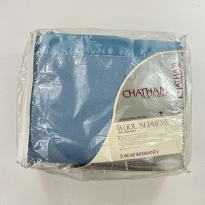 NEW Chatham North Star Wool Supreme 100% Virgin Wool FULL 80x90 Satin Binding - Picture 1 of 7