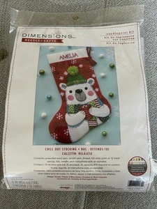 Dimensions Chill Out Polar Bear Christmas Needlepoint Stocking Kit 09162 NEU - Bild 1 von 4