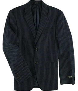 Ralph Lauren Mens Pinstripe Two Button Blazer Jacket, Blue, 40 Short - Picture 1 of 1