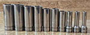 Snap-on 211SFSY 11 Piece 3/8" Drive 6-Point SAE Deep Socket Set Missing 1/2" - Bild 1 von 13