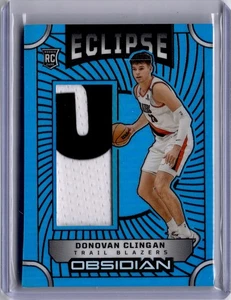 Donovan Clingan Rookie 2024-25 Obsidian Eclipse Electric Etch Blue Flood /30 - Bild 1 von 2