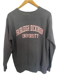 Fairleigh Dickinson University Men’s Pullover Crew Neck Sweatshirt Size Med Gray - Picture 1 of 3