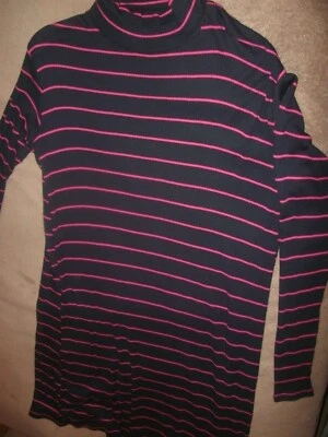 Vestido de maternidad Liz Lange manga larga negro con rayas rojas talla S (B64) Foto 1 de 4