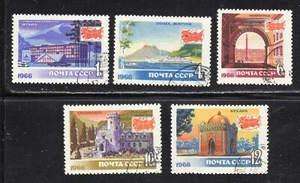 Russia 1966 SC# 3226 - 3230 - Resort Areas - Five Stamps - Used Lot # 411 - Picture 1 of 1