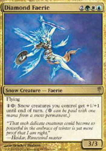 Diamond Faerie SP Coldsnap MTG Magic The Gathering Gold English Card - Image 1 of 1