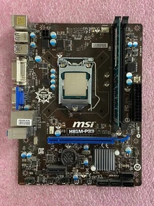 MSI H81M-P33 LGA 1150 DDR3 Motherboard w/CPU & 2GB RAM | B935 - Afbeelding 1 van 11
