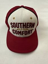 Southern Comfort Embroidered Graphic Red White Fitted Baseball Cap Hat Size L/Xl