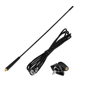 AM/FM Stereo Radio Antenna Mast with Mount Base for Boat Car Tractor RV ATV UTV - Picture 1 of 18