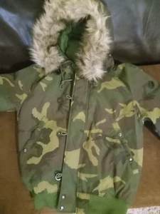 Polo ralph lauren camo jacket faux fur brand new sz S - Picture 1 of 3